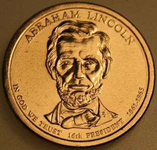 Uncirculated Presidential Dollar 2010 D Abraham Lincoln
