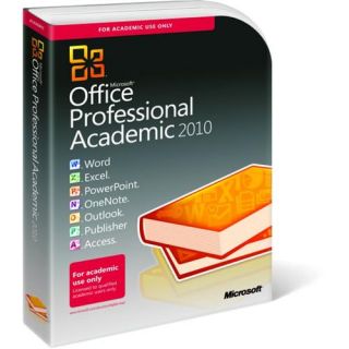 Microsoft Office Professional 2010 Academic Edition for PC Retail Box 