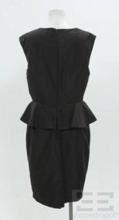 ABS Black Sleeveless Peplum Dress Size 12