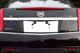 10 13 CTS Upper License Bar Extended, Mirror Polished Car Chrome Trim