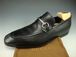 Gucci 154004 Silver Sword Loafer Mens 7 Black US 7 5 D UK 7 EU 40 41 $ 