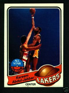1979 80 Topps Basketball 10 Kareem Abdul Jabbar Lew Alcindor L A 