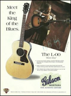   for The Gibson Montana L 00 Acoustic Blues King Guitar 8x11 Ad