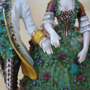   Germany Porcelain Figurine of Man and Woman Ackermann Fritze