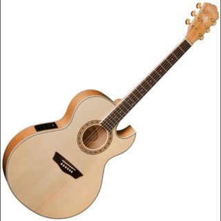   washburn cumberland ea40sce solid thin jumbo acoustic electric guitar