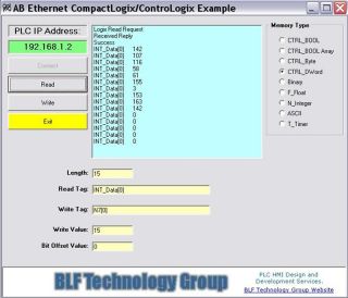   Bradley CompactLogix & ControlLogix Ethernet/IP ActiveX PLC VB Driver
