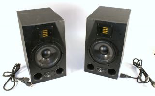   Owned Set of Two 2 Adam Audio A7X Powered Studio Monitors Professional