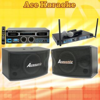 Acesonic Am 898 600W Mixing Amplifier Speaker System Wireless Mic 