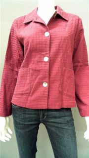 Monterery Bay Misses M Cotton Jacket Pink Pattern Coat Designer 