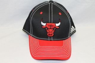 Chicago Bulls Adidas Flex Hat Cap Black Red
