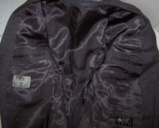 40S VTG Adagio Milan 100% WOOL BURGUNDY GREEN sport coat jacket suit 