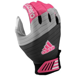 Adidas Adizero Smoke Football Gloves AD1002 Black Pink Gray New