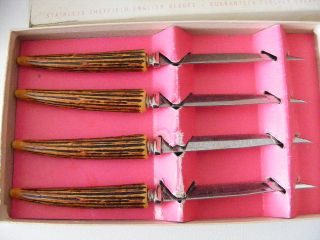   Sheffield Steak Knife Set of 4 Stainless Knives Excellent