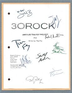 30 Rock Pilot Signed Script 9x rpt Tina Fey Alec Baldwin Tracy Morgan 