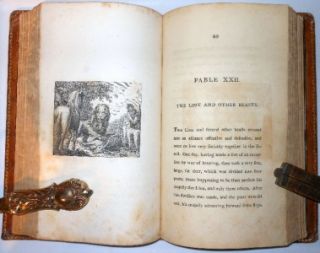 1793 The Fables of Aesop Tree Calf Leather 112 Steel Plates 2vols Gift 