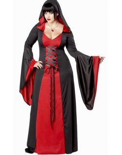  Red Hooded Robe Witch Adult Plus Size Halloween Costume 2XL 3XL