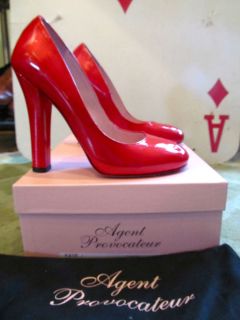 AGENT PROVOCATEUR red vintage style shoes size 37 4 worn once