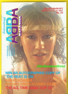 ABBA 1983 Dutch Official Fanzine Agnetha Cover 3 Poster Pullouts Mint 