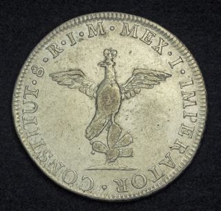 1822, Mexico, Emperor Agustin Iturbide. Large Silver 8 Reales Coin.
