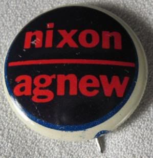 1968 Nixon Agnew Presidential Political Campaign Pin