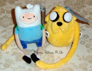 Adventure Time With Finn and Jake 2X Plush Clip On Backpack Toy Doll 4 