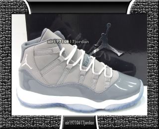 2010 Nike Air Jordan 11 GS Cool Grey White Silver 378038 001 US 5Y in 