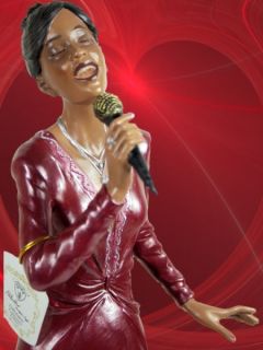 19African American Female Jazz Singer Figurine D63156B