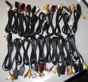 Lot of 20 New GameCube SNES N64 Audio Video AV Cable