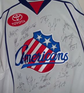 AHL Rochester Amerks Americans game used worn jersey team signed auto 