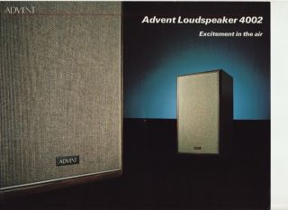 advent original 4002 speaker brochure 1975 condition n m there are no 