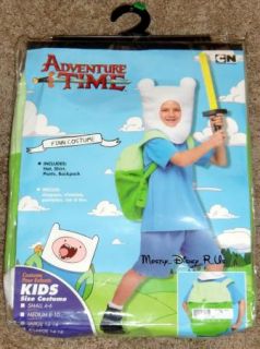 Adventure Time With Finn and Jake FINN Halloween Costume Dress Up 
