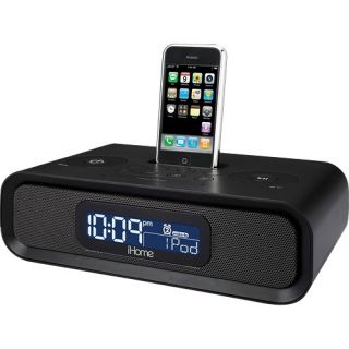 iHome IP97 Am FM Dual Alarm Clock Radio for iPhone and iPod Black 