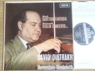 SXL 6035 Bruch Hindemith Scottish Fantasia Violin Oistrakh Decca UK 