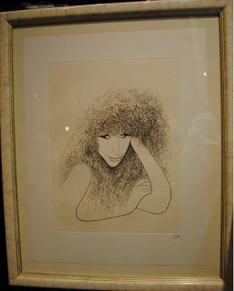 Al Hirschfeld Signed Lithograph of Barbra Streisand Valued at 20K 