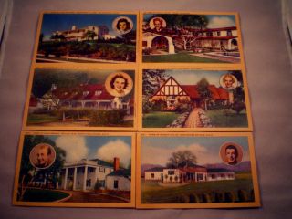 Vintage Lot of 15 Movie Stars/Famous People Homes, Dorothy Lamour etc 
