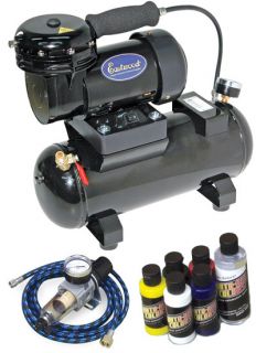 Dual Action Air Brush Kit Pro Airbrush Set Compressor