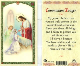  of My First Holy Communion Prayer HC071 Girls Catholic Prayers Card