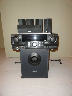 Aiwa Surround Sound System   AV D57 Stereo Receiver TS W42 Active 