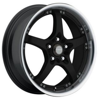 18 Black Akuza 429 Wheels Rims 5x100 5x114 3 5 Lug WRX RSX Mazda 3 6 