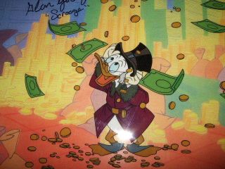    McDuck Money Cel hand Signed voice Alan Young Disney COA NEW Frame