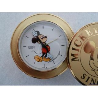  Seiko Vintage 1988 RARE Mickey 60th Anniversary Round Alarm Clock 