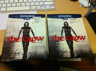 The Crow Blu Ray DVD Combo Set w Canadian Exclusive Slipcover New 