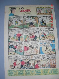 Lil Abner Sunday by Al Capp from 5 29 1938 Tabloid Size