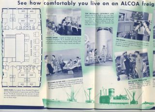 Alcoa Freighter Cruises to The Caribbean Brochure 1955