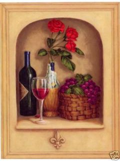 Fleur de Lis Alcove Niche Wine Wallpaper Mural IB4115