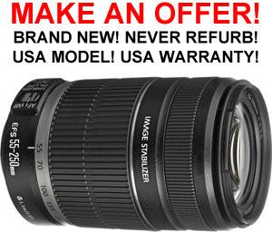 NEW Canon EF S 55 250mm f 4 0 5 6 IS II Telephoto Zoom Lens Canon dSLR 