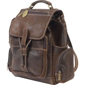 ClaireChase Uptown x Large Premium Leather Backpack Distressed Brown 