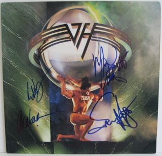 VAN HALEN Band Signed Autographed 5150 Album LP PSA/DNA All 4