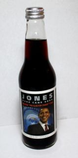 JONES Soda Barack OBAMA Cola 2008 Campaign Election Limited Edition 
