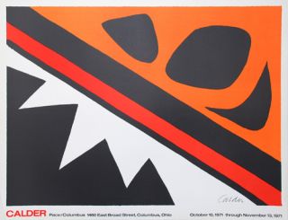 Alexander Calder La Grenouille et Cie Ohio 1971 signed large 25x32 